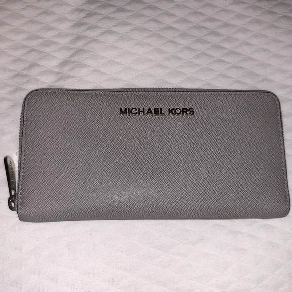 Michael Kors Handbags - Gray Zip-Around MK Wallet